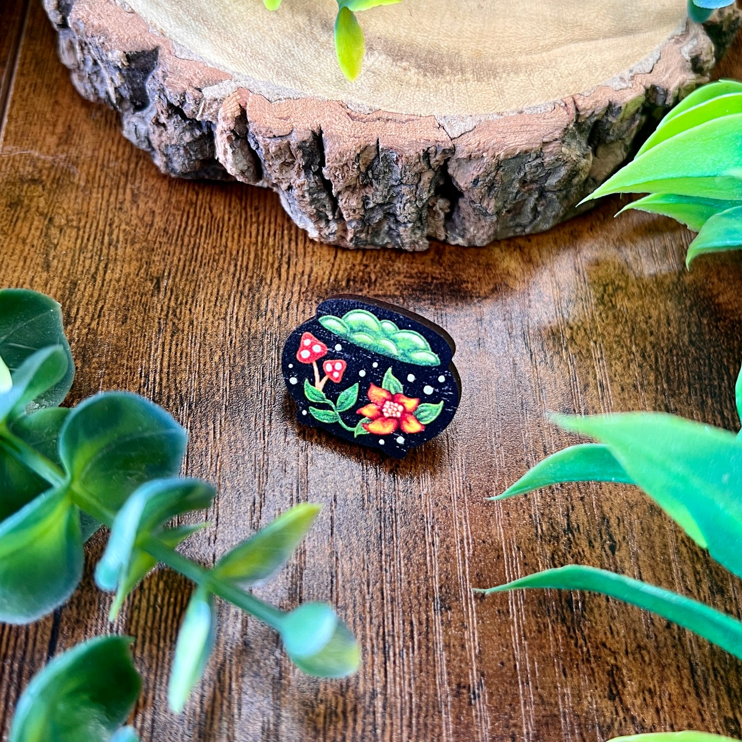 Cauldron Wooden Pin