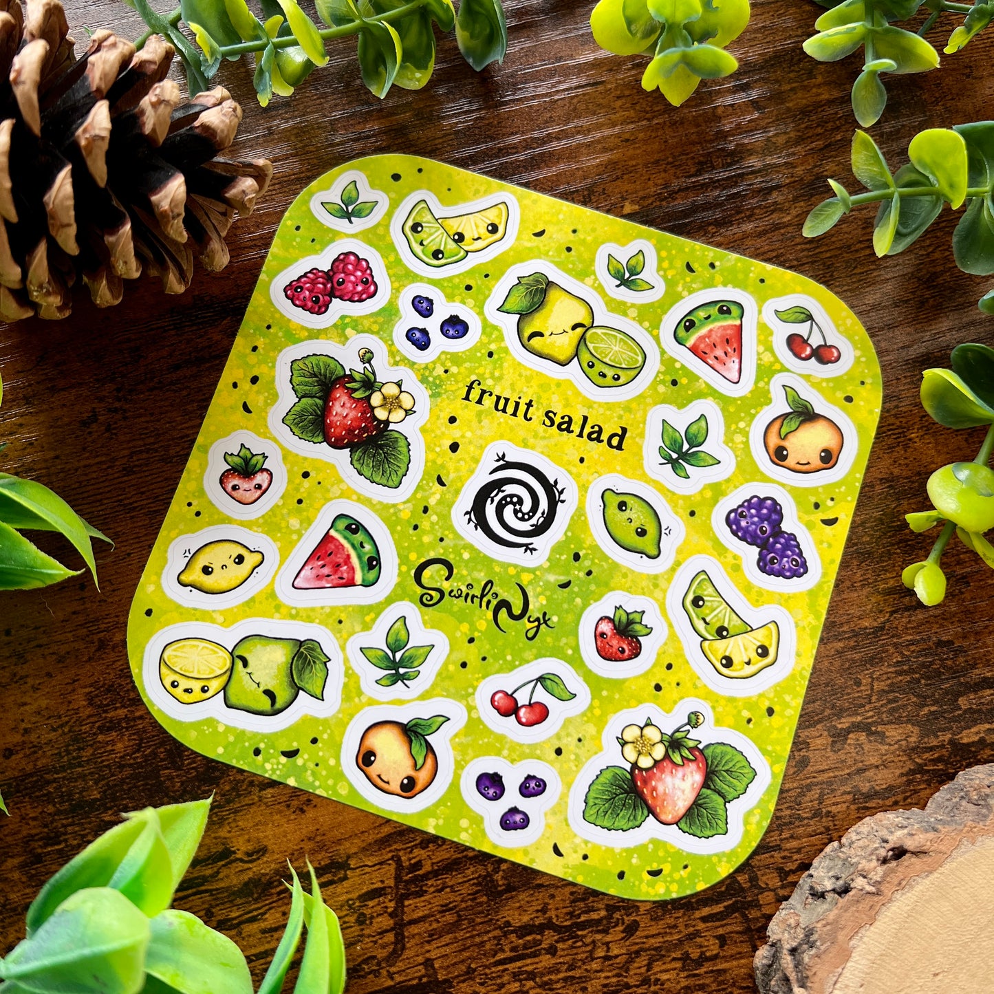 Bright Fruit Salad Sticker Sheet