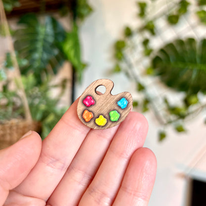 Classic Paint Palette Wooden Pin