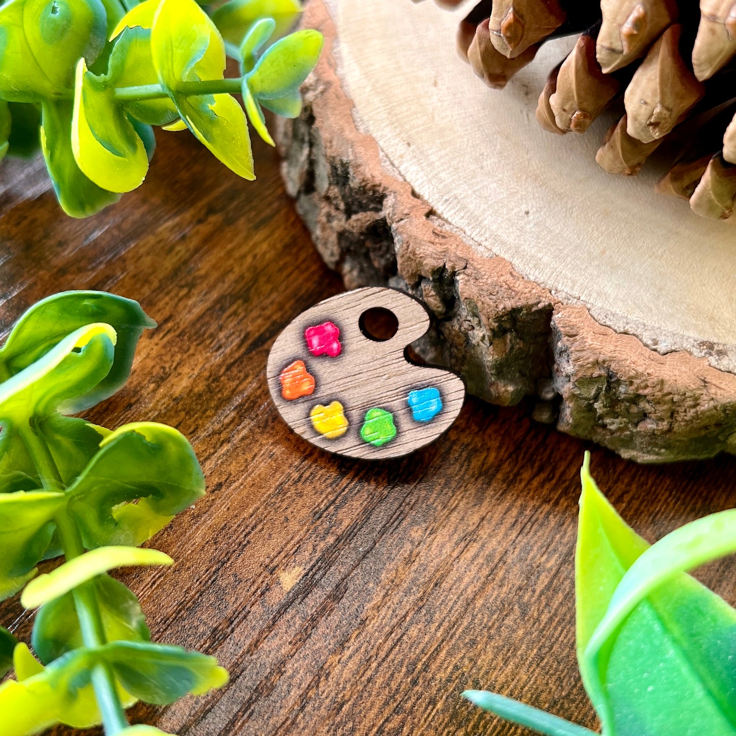 Classic Paint Palette Wooden Pin