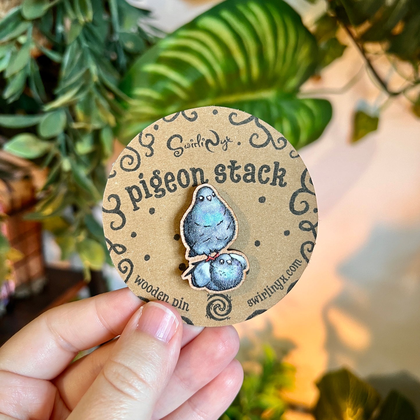 Pigeon Stack Wooden Pin