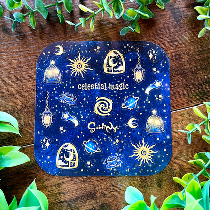 Celestial Magic Navy Sticker Sheet