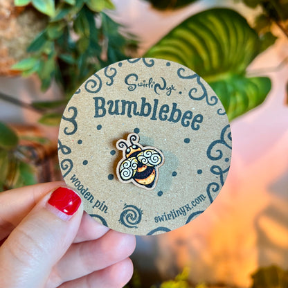 Mini Bumblebee Wooden Pin