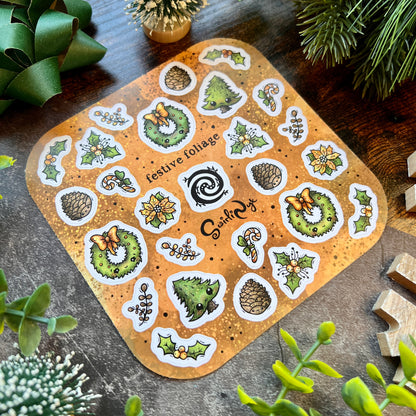 Natural Festive Foliage Sticker Sheet
