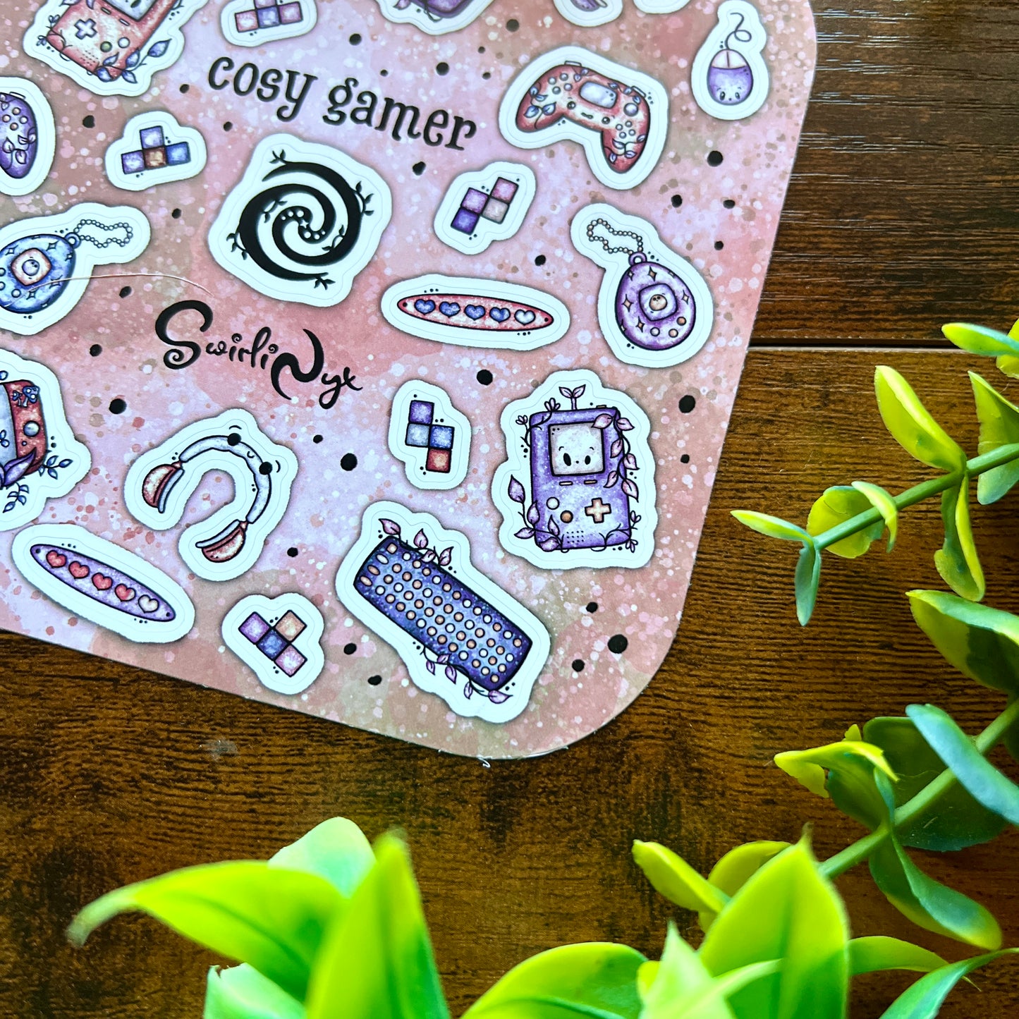 Pink Cosy Gamer Sticker Sheet