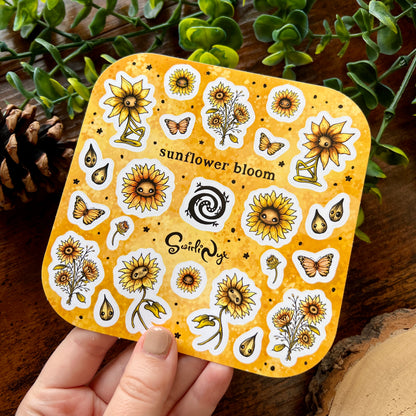Yellow Sunflower Bloom Sticker Sheet