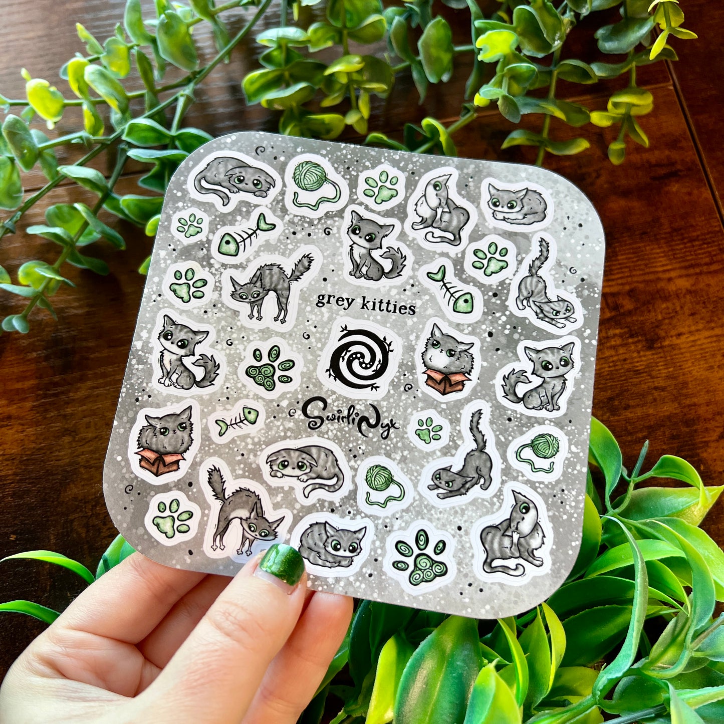 Grey Kitties Sticker Sheet
