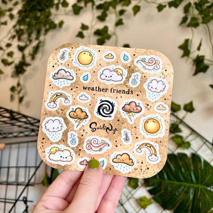 Sepia Weather Friends Sticker Sheet