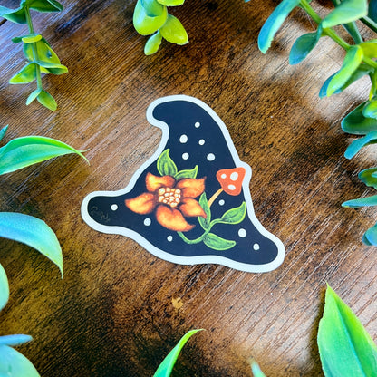 Witch's Hat Clear Sticker