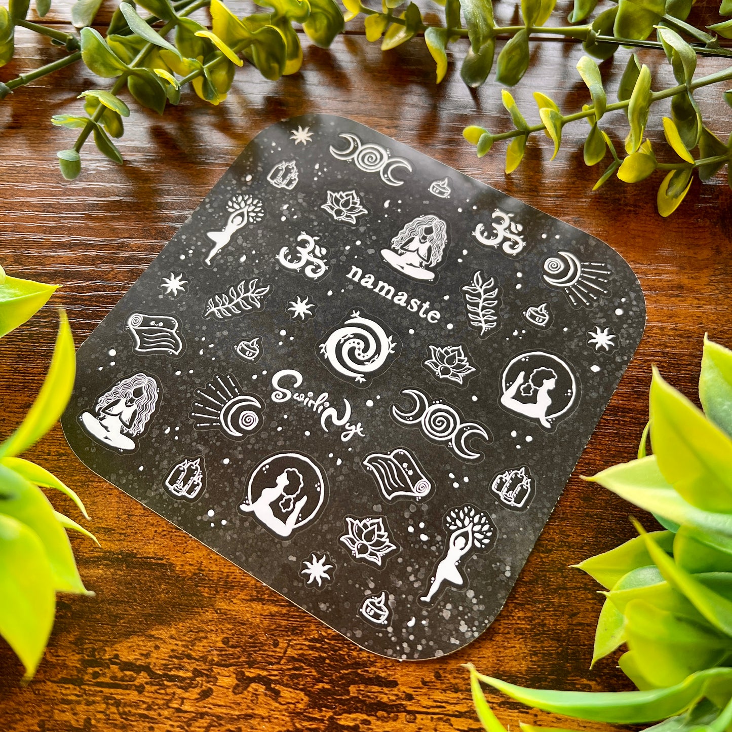 Dark Namaste Sticker Sheet