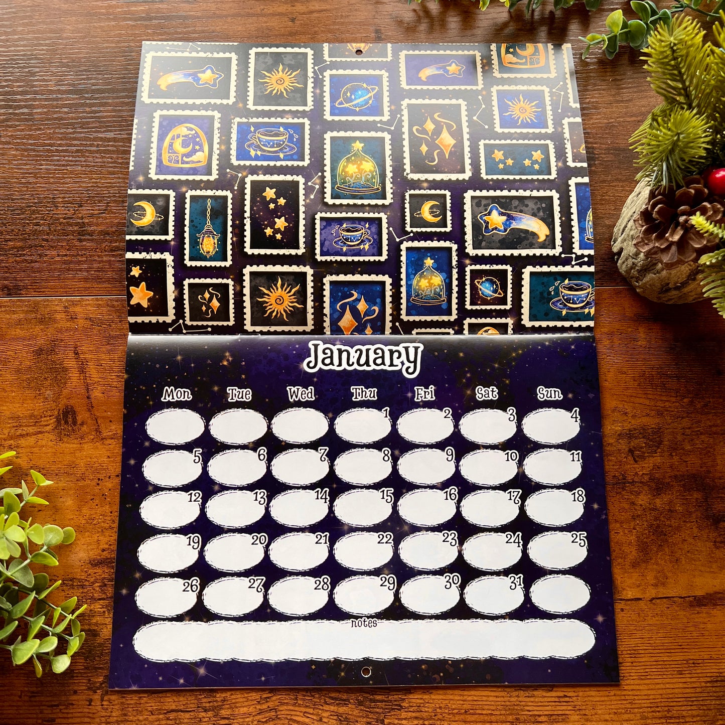 Magical Stamp Wall Calendar 2026