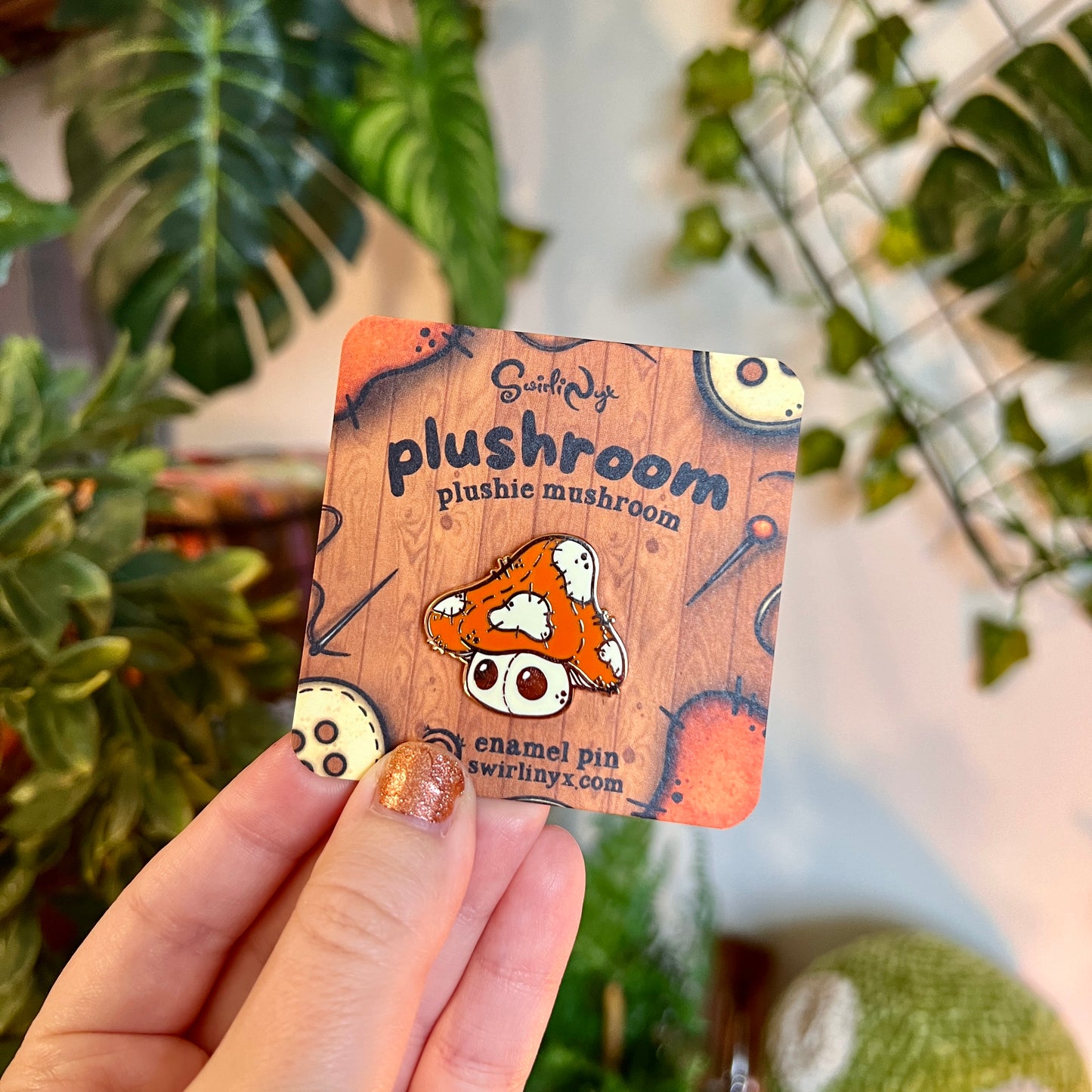 Plushroom the Mushroom Enamel Pin