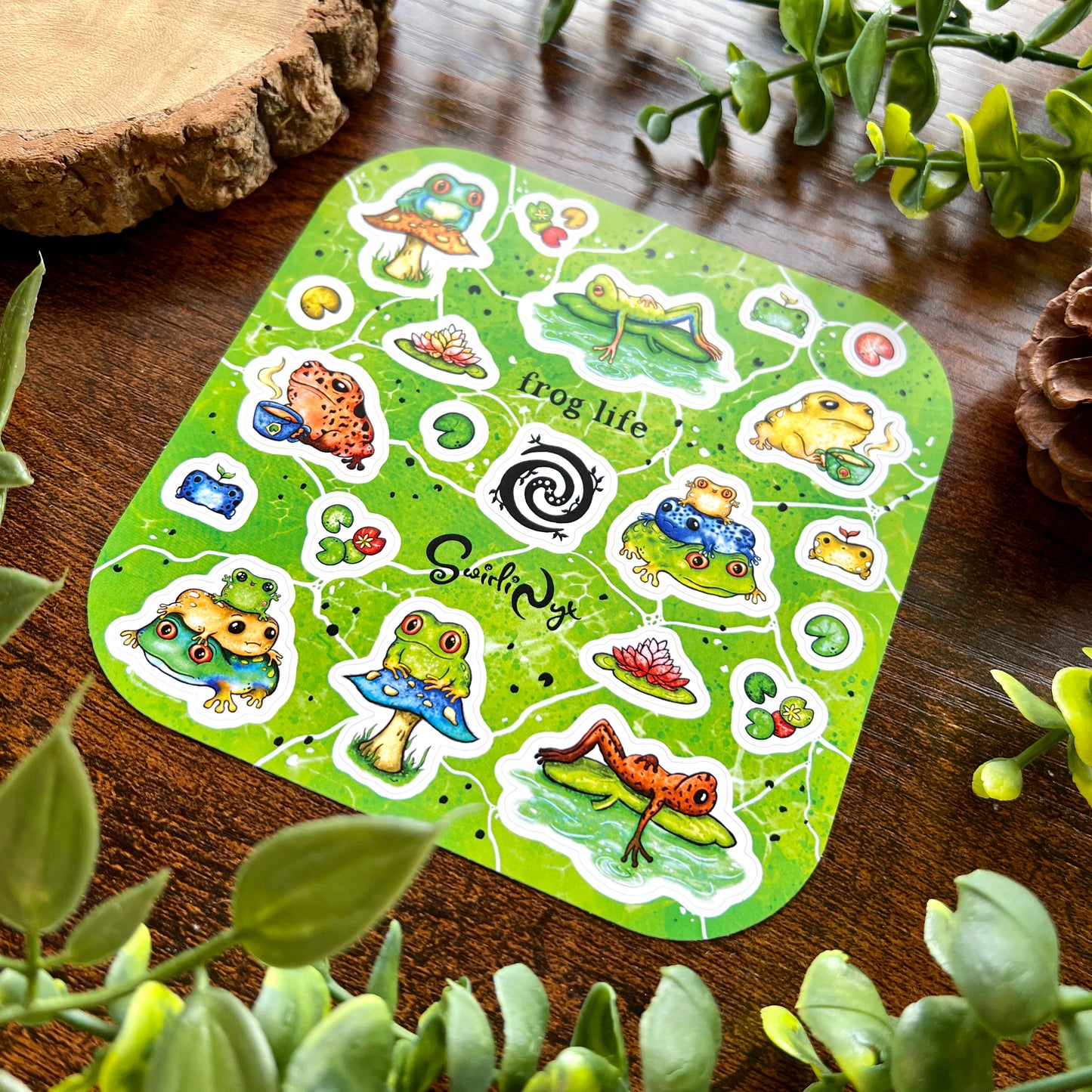 Tropical Frog Life Sticker Sheet