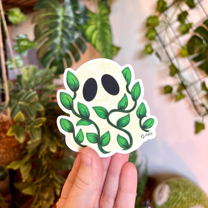 Leafy Ghost Clear Sticker