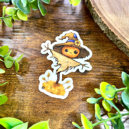Silly Scarecrow Clear Sticker