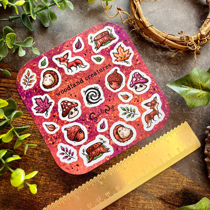 Dusk Woodland Creatures Sticker Sheet