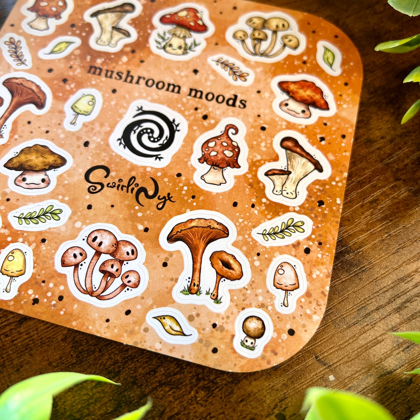 Natural Mushroom Moods Sticker Sheet
