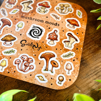 Natural Mushroom Moods Sticker Sheet