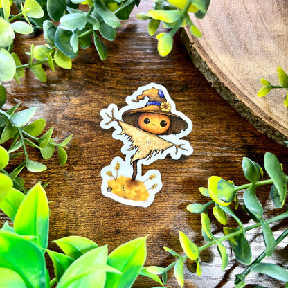 Silly Scarecrow Clear Sticker