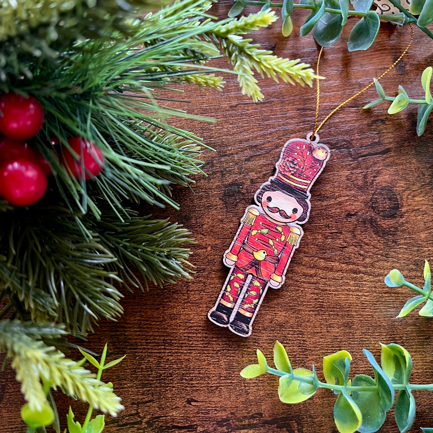 'Wilhelm' Nature's Nutcracker Wooden Decoration