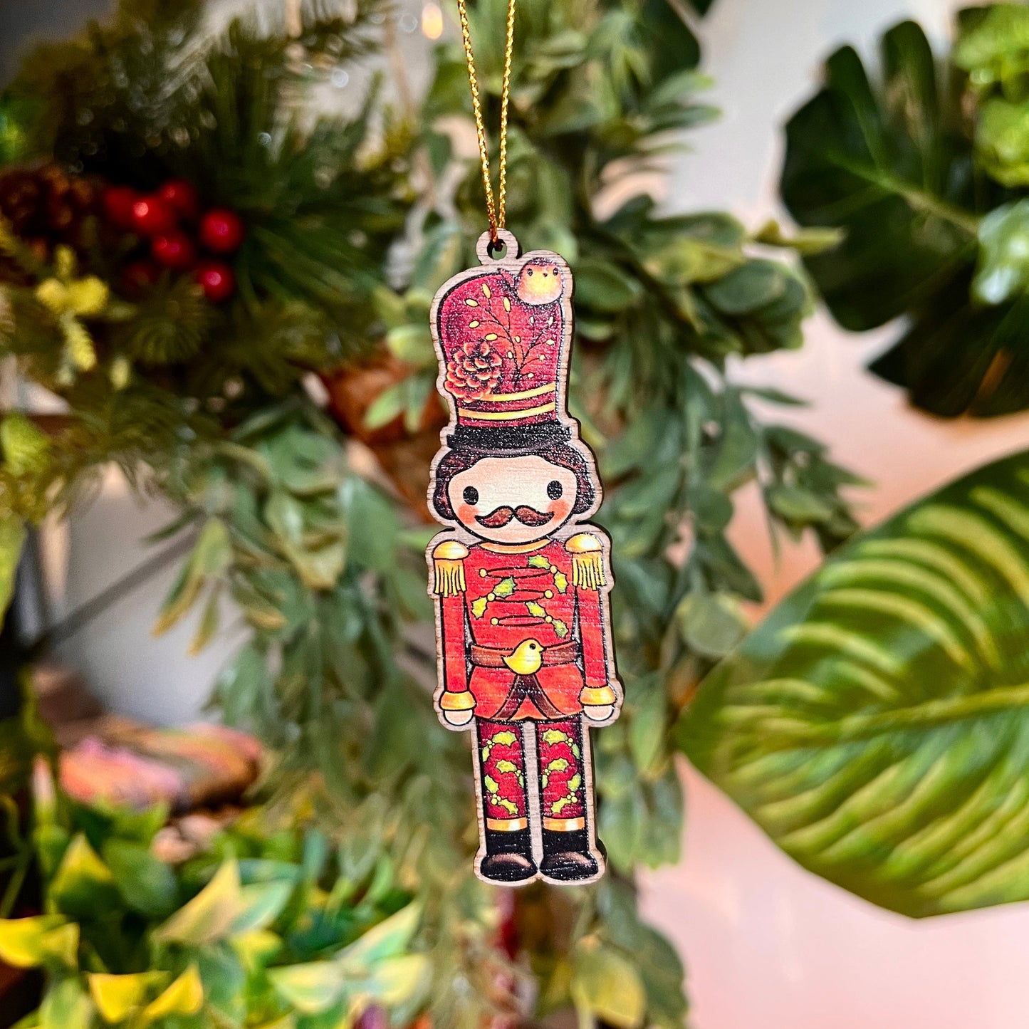 'Wilhelm' Nature's Nutcracker Wooden Decoration