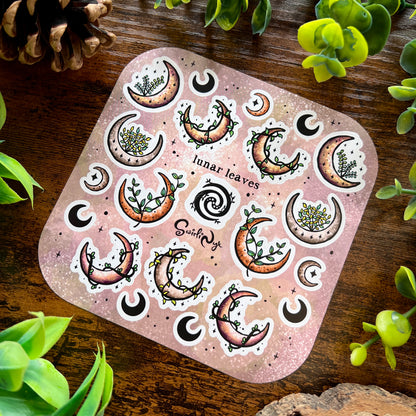 Neutral Lunar Leaves Sticker Sheet
