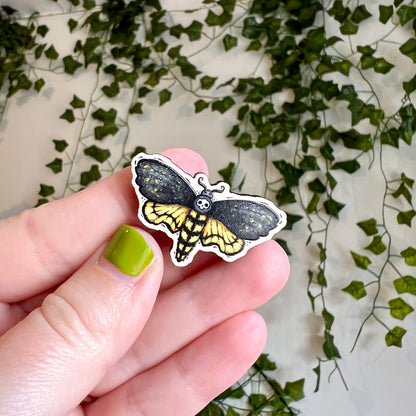 Death Moth Wooden Pin