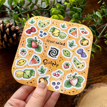 Pastel Fruit Salad Sticker Sheet
