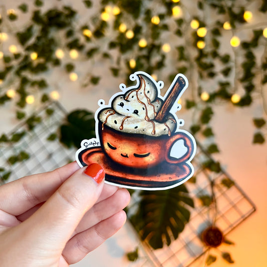 Cosy Cocoa Clear Sticker