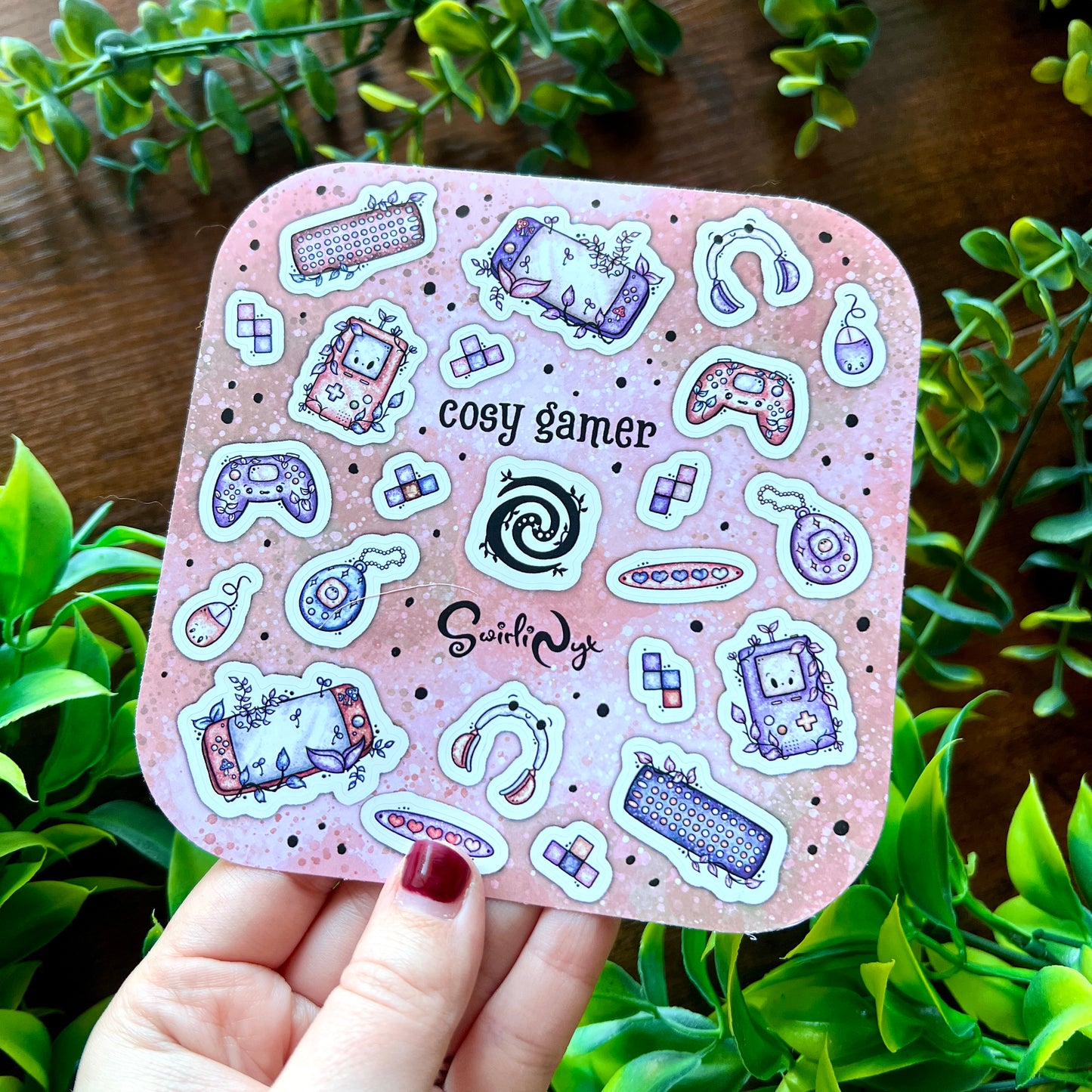 Pink Cosy Gamer Sticker Sheet