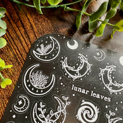 Dark Lunar Leaves Sticker Sheet