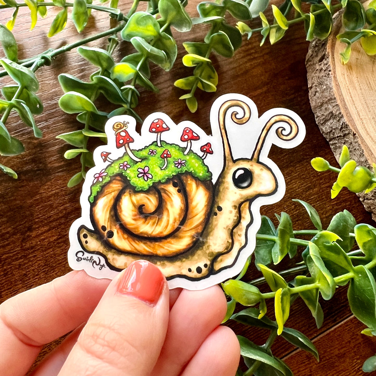 Sadie Snail Clear Sticker