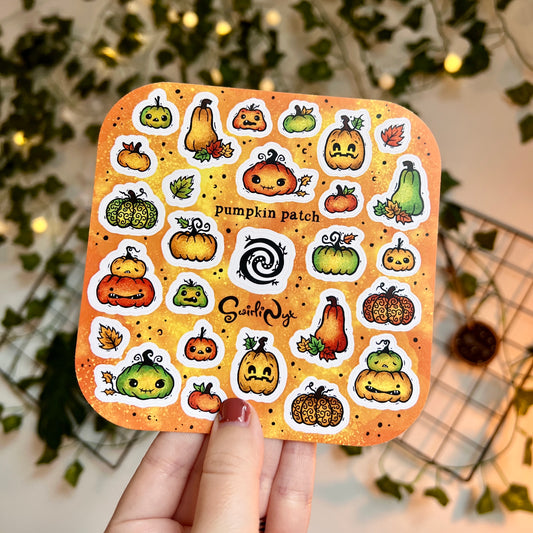 Orange Pumpkin Patch Sticker Sheet