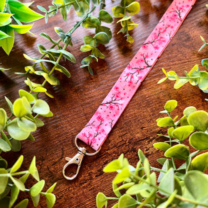 Pink Sakura Lanyard