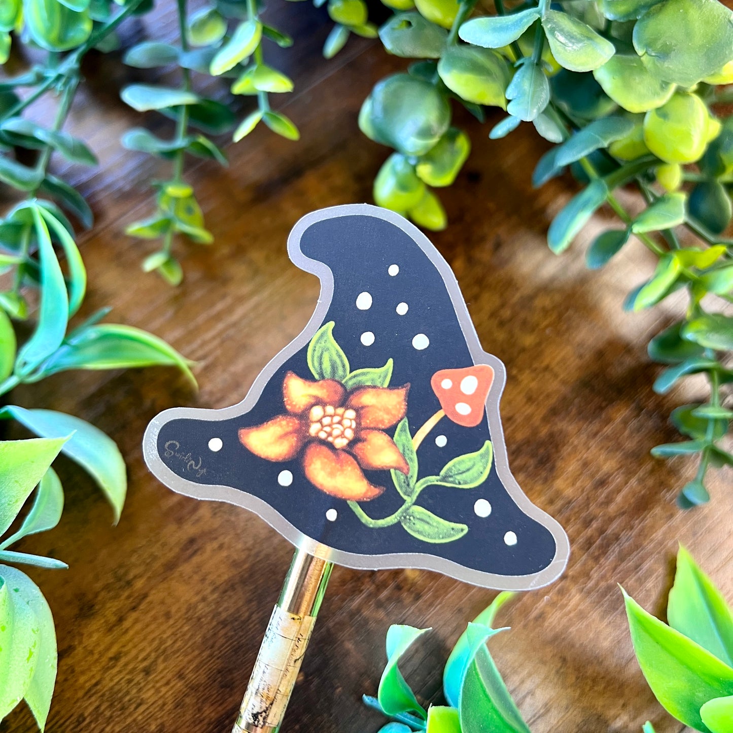 Witch's Hat Clear Sticker