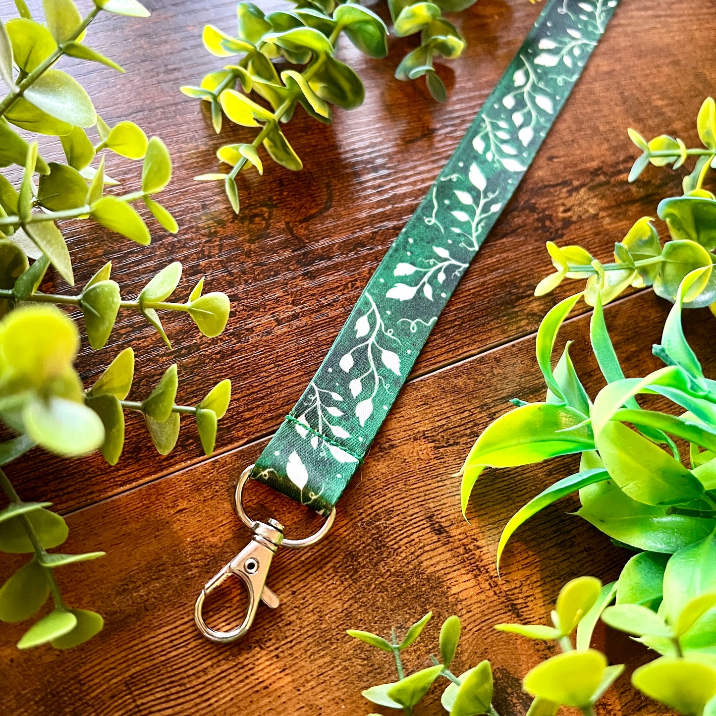 Emerald Leaves Lanyard
