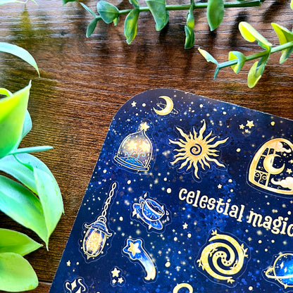 Celestial Magic Navy Sticker Sheet