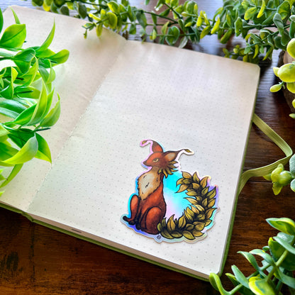 Mythical Fox Holographic Sticker