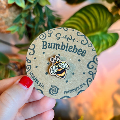 Mini Bumblebee Wooden Pin