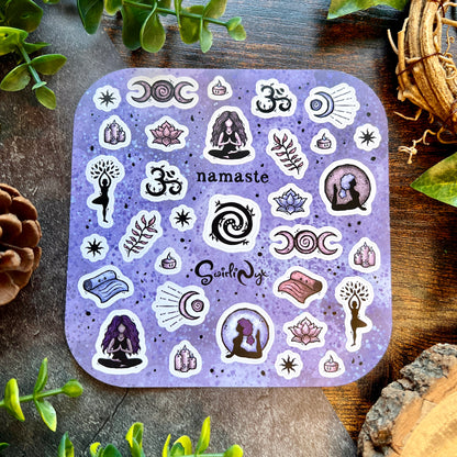 Purple Namaste Sticker Sheet