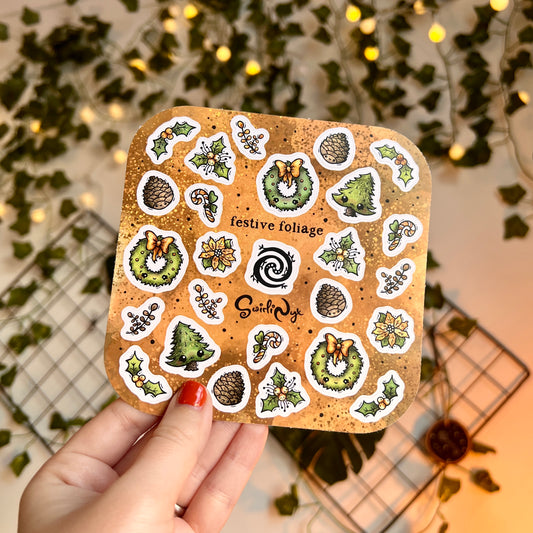 Natural Festive Foliage Sticker Sheet
