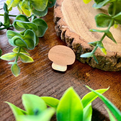 Chestnut Mushroom Wooden Pin