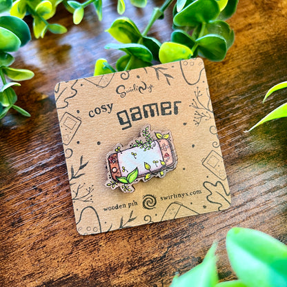 Cosy Gamer Wooden Pin