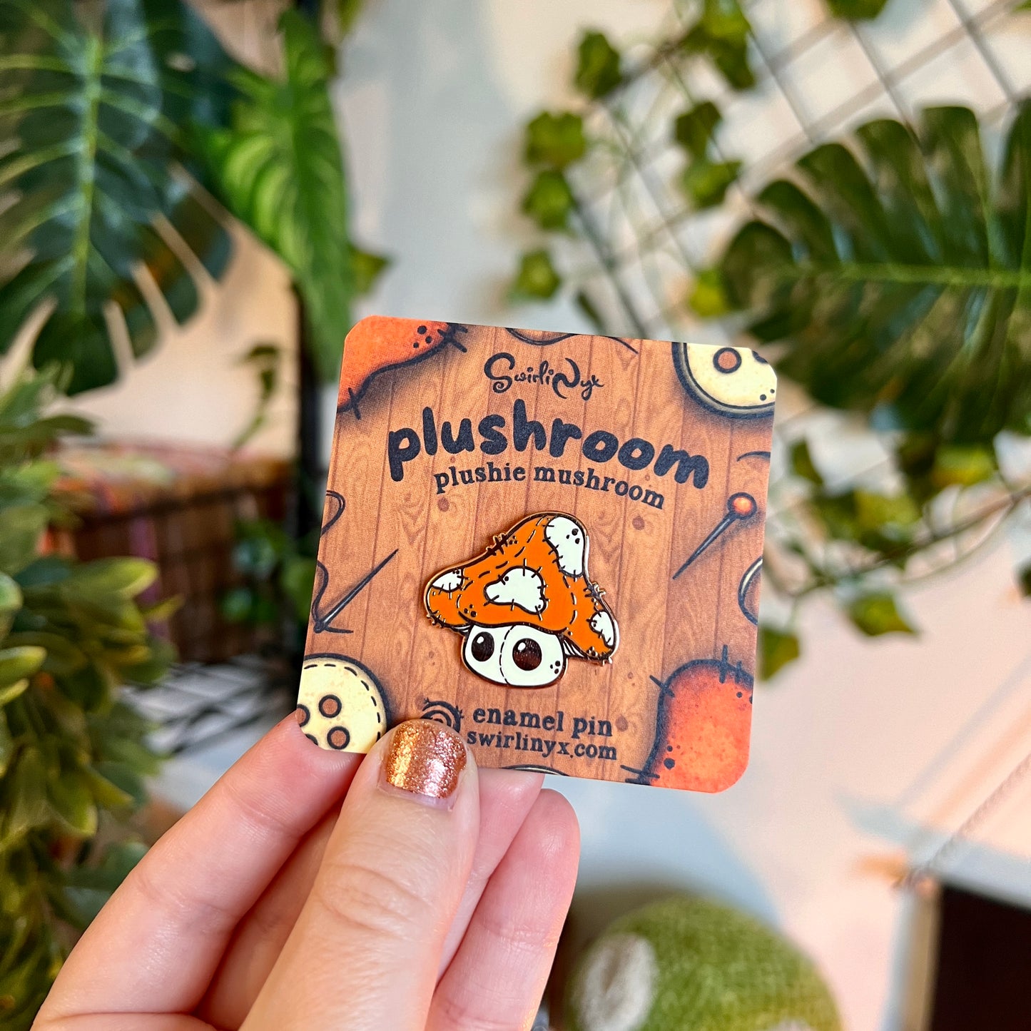 Plushroom the Mushroom Enamel Pin