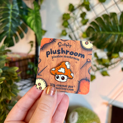 Plushroom the Mushroom Enamel Pin