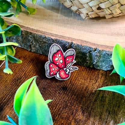 Mushie Moth Wooden Pin