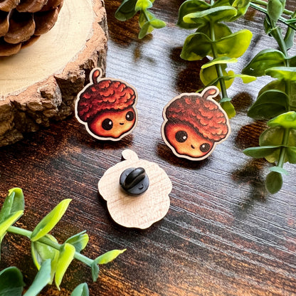 Oakley the Acorn Wooden Pin