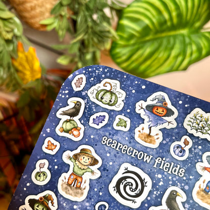 Dark Scarecrow Fields Sticker Sheet