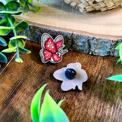 Mushie Moth Wooden Pin