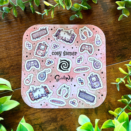 Pink Cosy Gamer Sticker Sheet